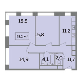Квартира 78,2 м², 3-комнатная - изображение 1
