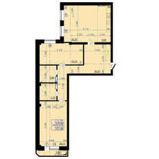 Квартира 121 м², 3-комнатная - изображение 1