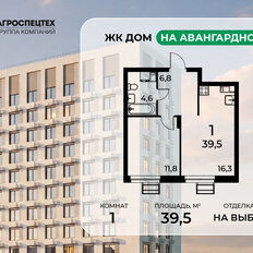 Квартира 39,5 м², 1-комнатная - изображение 2