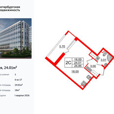 Квартира 24 м², студия - изображение 2