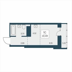 Квартира 22,5 м², студия - изображение 1
