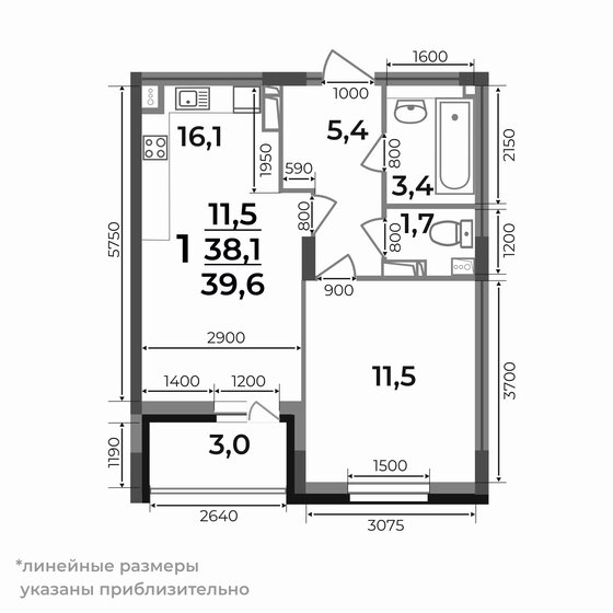 42,3 м², 2-комнатная квартира 4 550 000 ₽ - изображение 95