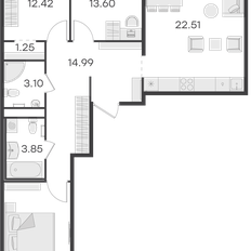 Квартира 87,5 м², 3-комнатная - изображение 3