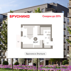 Квартира 36,3 м², студия - изображение 1