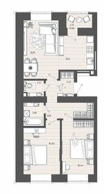 Квартира 70,4 м², 3-комнатная - изображение 2
