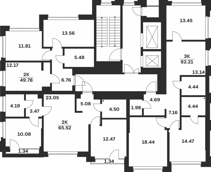 82,1 м², 2-комнатная квартира 15 845 300 ₽ - изображение 26