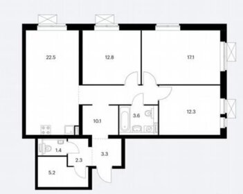 Квартира 90 м², 4-комнатная - изображение 1