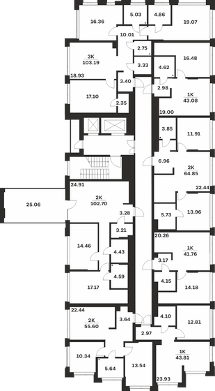103,2 м², 3-комнатная квартира 19 090 150 ₽ - изображение 44