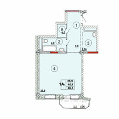 Квартира 46,5 м², студия - изображение 4