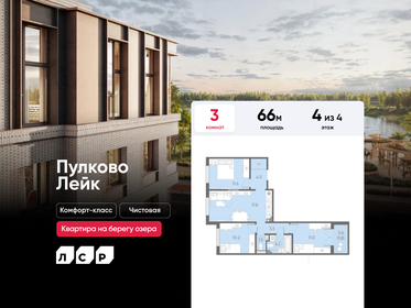 Квартира 66 м², 3-комнатная - изображение 1