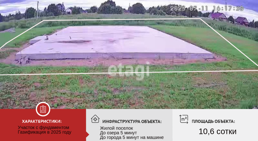 10,6 сотки, участок 2 100 000 ₽ - изображение 1
