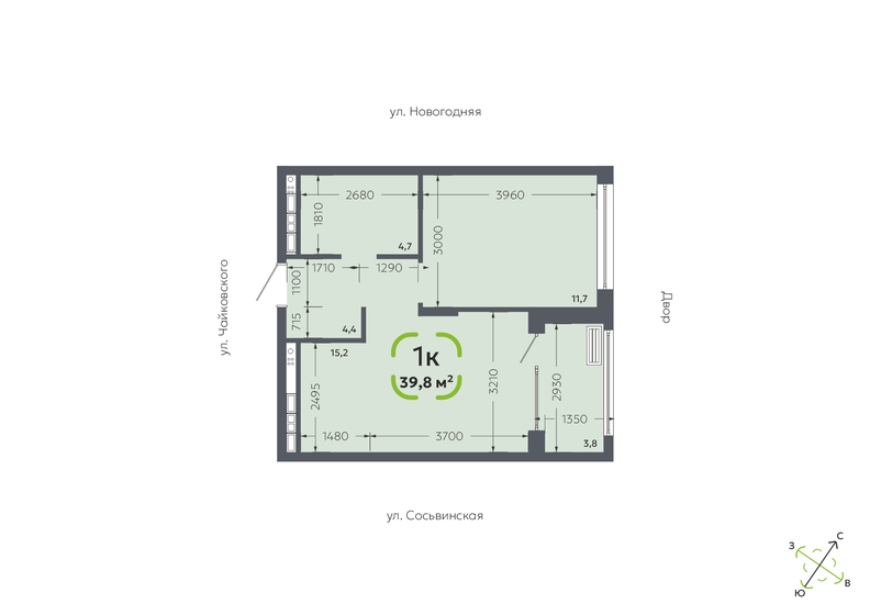 40,2 м², 1-комнатная квартира 5 100 000 ₽ - изображение 105