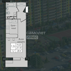 Квартира 28,9 м², студия - изображение 1