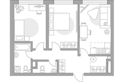 Квартира 62,5 м², 3-комнатная - изображение 1