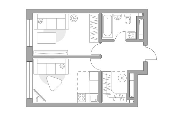 42,5 м², 2-комнатная квартира 24 900 000 ₽ - изображение 120
