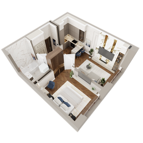 Квартира 43,4 м², 1-комнатная - изображение 3