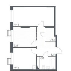 Квартира 50,4 м², 2-комнатная - изображение 1