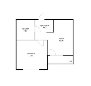 Квартира 31,9 м², 1-комнатная - изображение 1