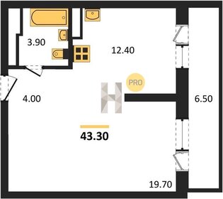 Квартира 54 м², 1-комнатная - изображение 1