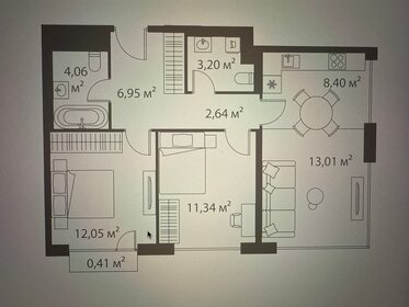Квартира 62,1 м², 2-комнатная - изображение 1