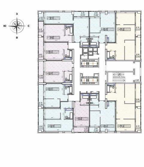 69,8 м², 2-комнатная квартира 15 390 000 ₽ - изображение 47