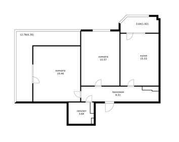 Квартира 72,2 м², 2-комнатная - изображение 1
