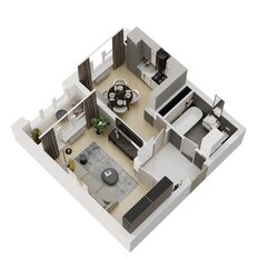 Квартира 36,3 м², 1-комнатная - изображение 3