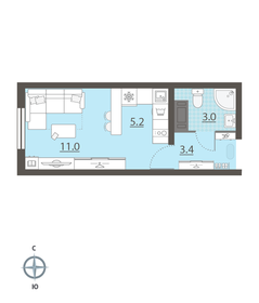 Квартира 22,5 м², студия - изображение 2