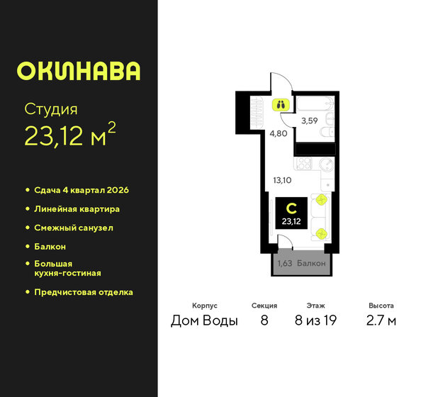 75 м², 2-комнатная квартира 5 700 000 ₽ - изображение 63