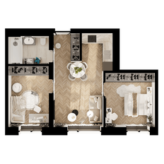Квартира 48,1 м², 2-комнатная - изображение 2