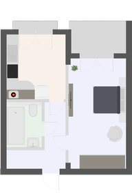 Квартира 38,2 м², 1-комнатная - изображение 1