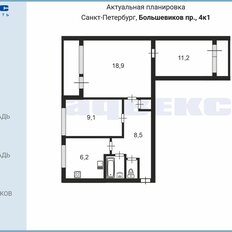 Квартира 60,7 м², 3-комнатная - изображение 1