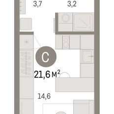 Квартира 21,6 м², студия - изображение 3