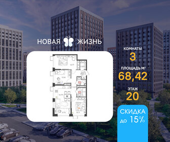 Квартира 68,4 м², 3-комнатная - изображение 1
