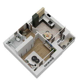 Квартира 37,3 м², 1-комнатная - изображение 3