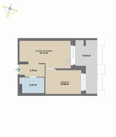 Квартира 45,7 м², 1-комнатная - изображение 2