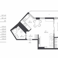 Квартира 52,7 м², 2-комнатные - изображение 2