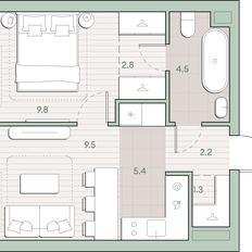 Квартира 35,5 м², 1-комнатная - изображение 2
