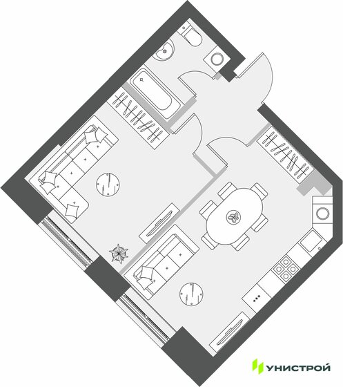 45,3 м², 1-комнатная квартира 13 051 405 ₽ - изображение 17