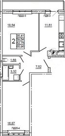 Квартира 66,2 м², 2-комнатная - изображение 1