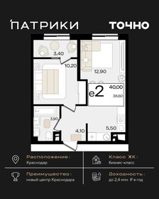 Квартира 40 м², 2-комнатная - изображение 1