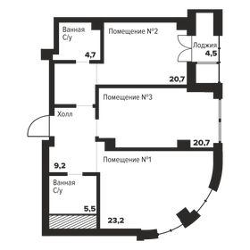 Квартира 84 м², 2-комнатные - изображение 3