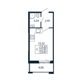 Квартира 21,7 м², студия - изображение 3