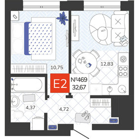 Квартира 32,7 м², 1-комнатная - изображение 1