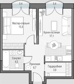 Квартира 45,7 м², 1-комнатная - изображение 5