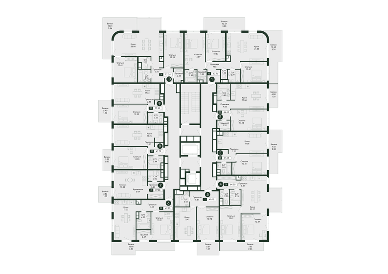 41,7 м², 2-комнатная квартира 23 175 422 ₽ - изображение 6