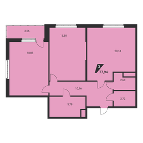 Квартира 77,9 м², 3-комнатная - изображение 2