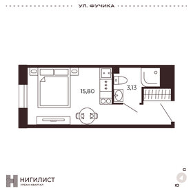 Квартира 18,9 м², 1-комнатные - изображение 1