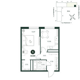 Квартира 40,9 м², 1-комнатная - изображение 1