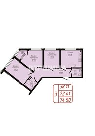 Квартира 74,5 м², 3-комнатная - изображение 4